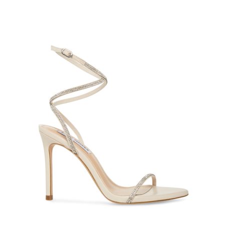 Cream / Silver Steve Madden Aubrey Women's Heels Sandals | PH 3059DEA